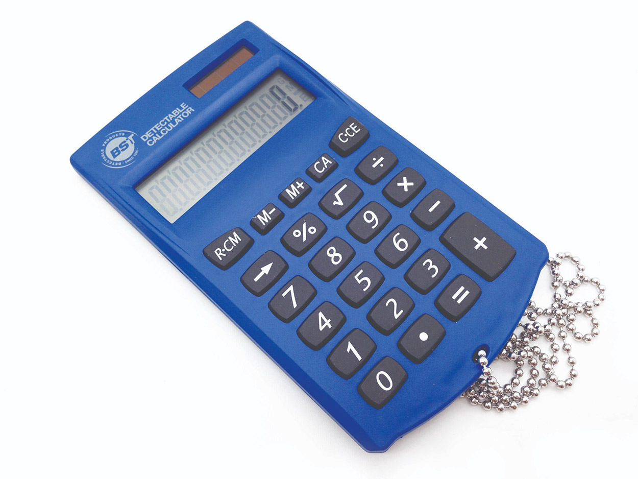 Metal Detectable Pocket Calculator